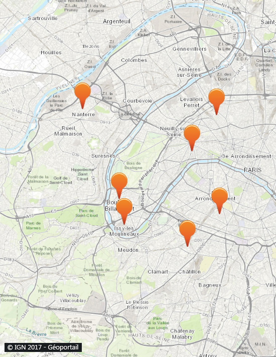 Hauts-de-Seine : Carte des Experts Nuisibles