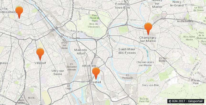 Val-de-Marne : Carte des Experts Nuisibles